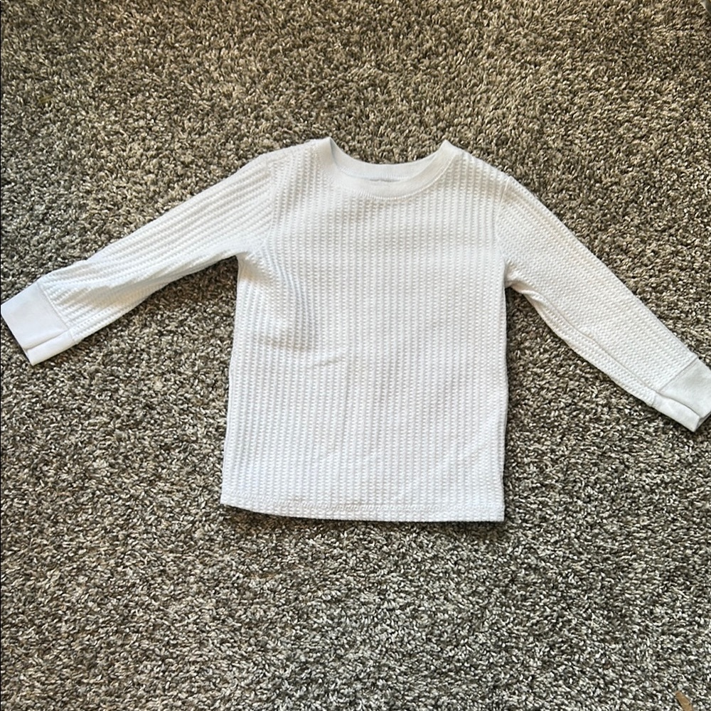 Classic White Kids Long Sleeve Shirt